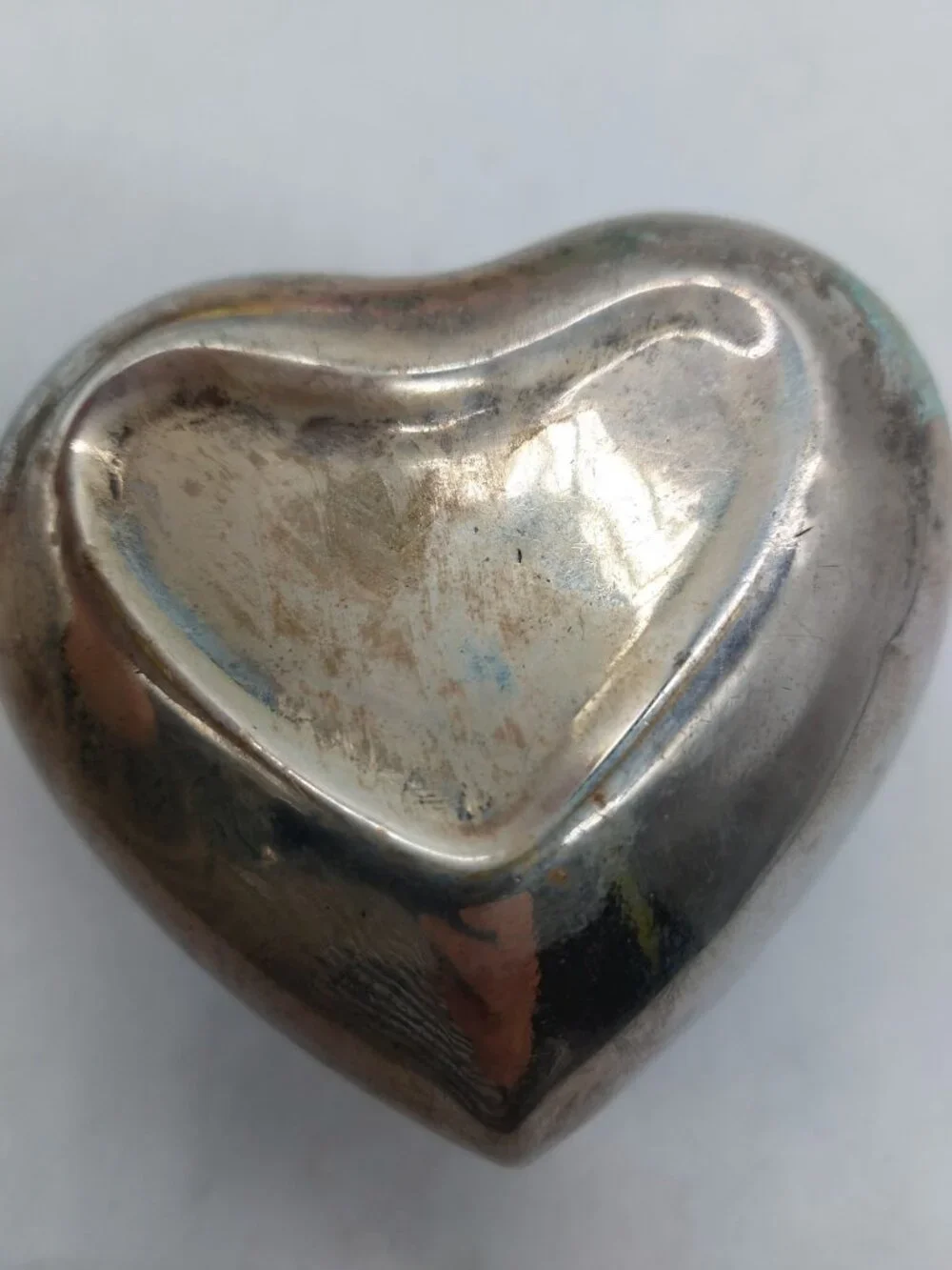 Alda's Forever English Silver Tone Friendship Heart Trinket Box Vintage